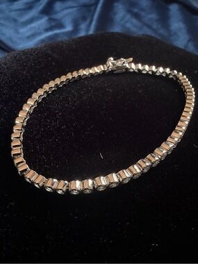 Solid 925 Sterling Silver 7” Tennis Bracelet